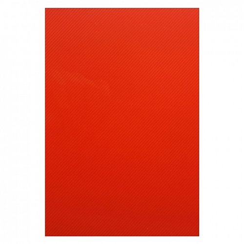 Обложка для переплета пластик А4 400мкм красная/прозрачная рифленая, 4426