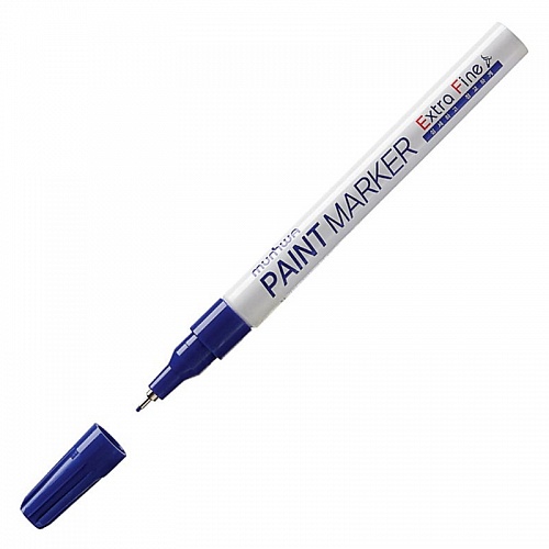 Маркер-краска 1мм синий нитро-основа металлический корпус Extra Fine Paint Marker MunHwa, EFPM-02