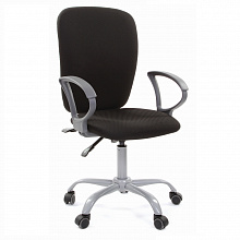 Кресло офисное Chairman 9801 черное тканевое покрытие, спинка черная JP15-2