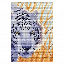 Мозаика алмазная 19х27см Снежный тигр BrilliArt, МС-092