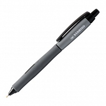 Ручка гелевая автоматическая 0,5мм черный стержень серый корпус STABILO Palette XF 268/3-46 