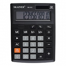 Калькулятор настольный 12 разрядов черный SKAINER SK-212