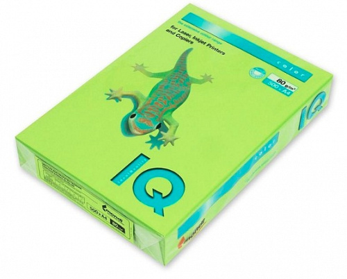 Бумага для офисной техники цветная А4  80г/м2 100л зеленой липы класс А IQ Color, LG46