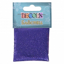 Блестки для декора 20г фиолетовый 0.3мм Decola W041-215-0,3