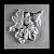 Фигура гипсовая Орнамент Ветка винограда (Гроздь) 31х6х34см Мастерская Экорше 60-606