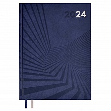 Ежедневник датированный 2024г А5+ 176л темно-синий кожзам Амальфи Феникс Escalada, 63724
