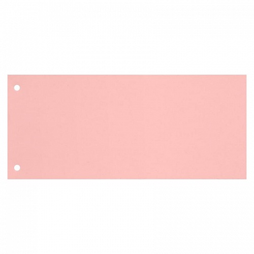 Разделитель картонный 10,5х24см 100л прямоугольный розовый с перфорацией Бланкиздат, 162430