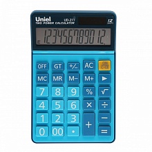 Калькулятор настольный 12 разрядов UNIEL UD-211B синий