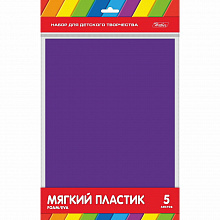 Фоамиран фиолетовый 5л. А4 Hatber Пмц4_00020
