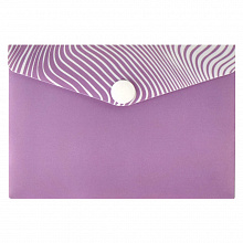 Папка-конверт с кнопкой 105х74мм розовый пластик УФ-печать Феникс 53225