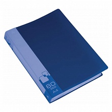 Папка с  60 вкладышами А4 0,7мм синяя Бюрократ BPV60blue