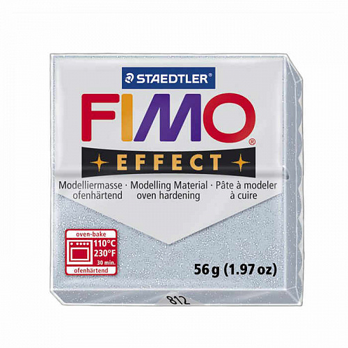 Пластика запекаемая  57г серебро блеск Staedtler Fimo Effect, 8020-812