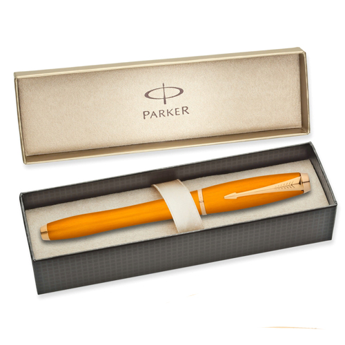 Ручка перьевая 0,8мм синие чернила PARKER IM Premium Historical colors Mandarin Yellow 1892540/F205