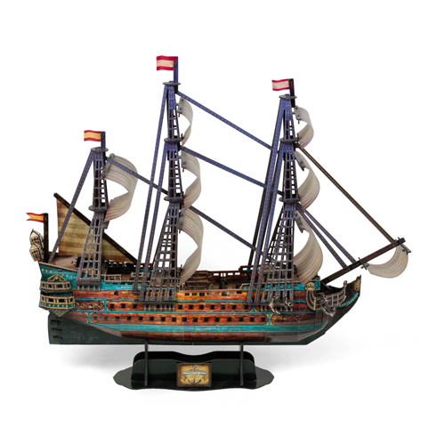 Пазл 3D REZARK Корабли Месть Королевы Анны 64,3х67,7см, STH-003