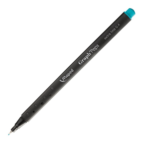Ручка капиллярная 0,4мм голубая лагуна MAPED Graph Peps 749105