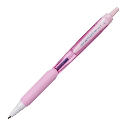 Ручка шариковая автоматическая 0,7мм синий стержень розовый корпус UNI Jetstream SXN-101-07FL