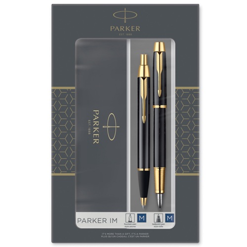 Набор ручка перьевая+ручка шариковая PARKER IM Core FK221 Black GT синий 1мм 2093216