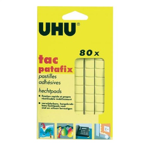Клеящие подушечки UHU PataFix желтые двусторонние 80шт. 44390