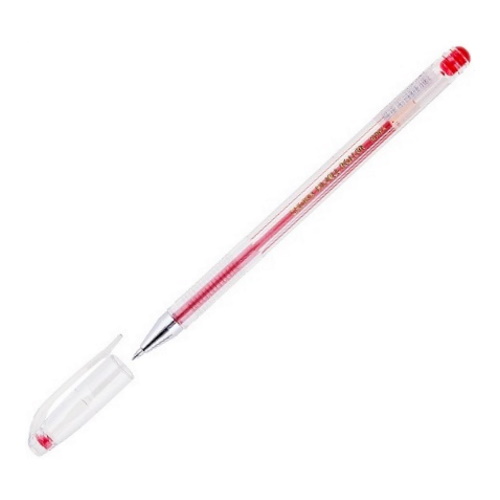 Ручка гелевая 0,5мм красный стержень CROWN, HJR-500B