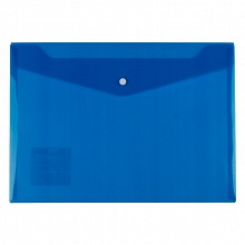 Папка-конверт с кнопкой А4 прозрачная синяя Expert Complete Classic, 2205316