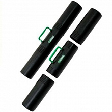 Тубус пластиковый 3 секции d=100мм длина 650мм черный корпус с ручкой СТАММ ПТ41