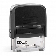 Штамп стандартный Входящий №, дата 38х14мм корпус черный Colop Printer C20