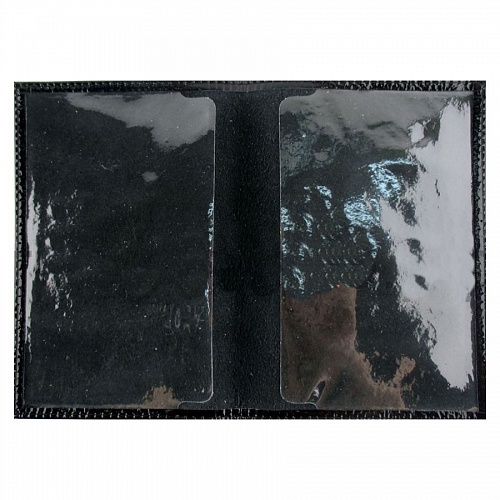 Обложка для паспорта кожа цвет черный Grand 02-006-0915