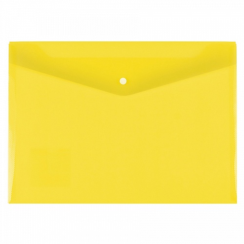Папка-конверт с кнопкой А4 прозрачная желтая Expert Complete Premier, 2205319