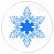 Светоотражатель значок Снежинка 56мм Blicker zb004