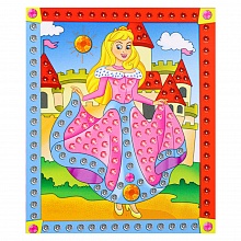 Мозаика из пайеток А4 Принцесса Рыжий кот М-4346