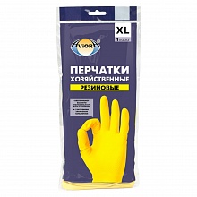 Перчатки резиновые XL Aviora желтые 402-569