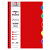 Тетрадь спираль 120л  А4 клетка темно-красная с разделителями Канц-Эксмо ТПР412019