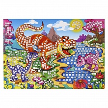 Мозаика мягкая А4 Динозавры у реки Рыжий кот, М-0434