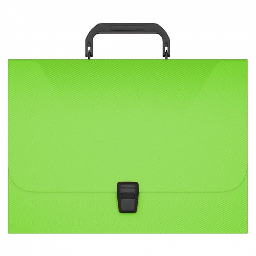Портфель пластиковый 12 отделений зеленый Matt Neon Erich Krause, 50464