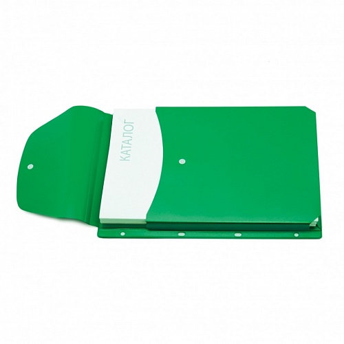 Папка-конверт с кнопкой А4 с перфорацией ярко-зеленый с расширением ДПС, 2308-109