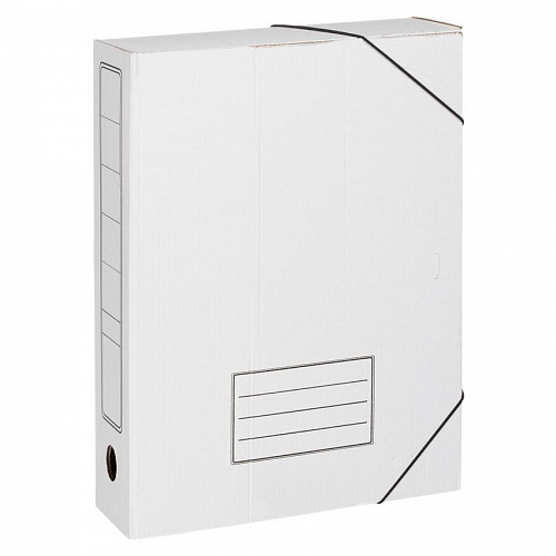 Короб архивный  45мм картон на резинке белый Крис, АС-6 бел