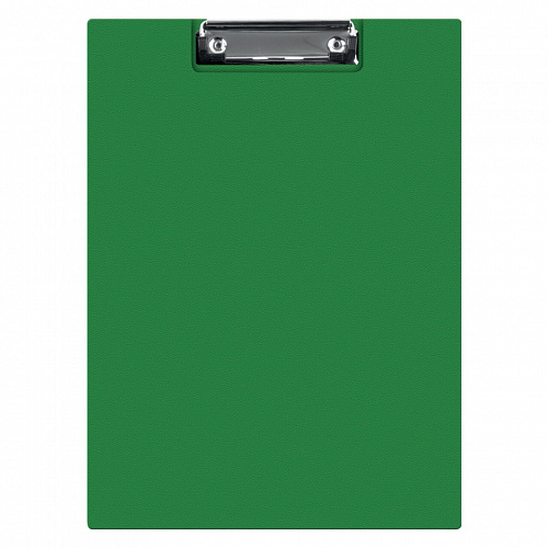 Доска с зажимом -папка А4 пластик зеленый Бюрократ, PD602grn
