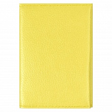 Футляр для визиток 70х105мм светло-желтый металлик кожзам 2 отделения кожзам Феникс 48403