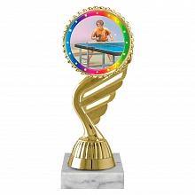 Награда спортивная 15см настольный теннис золото Флориан 2116-150-022