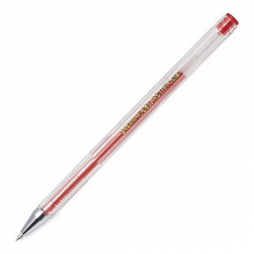Ручка гелевая 0,5мм красный стержень CROWN, HJR-500B