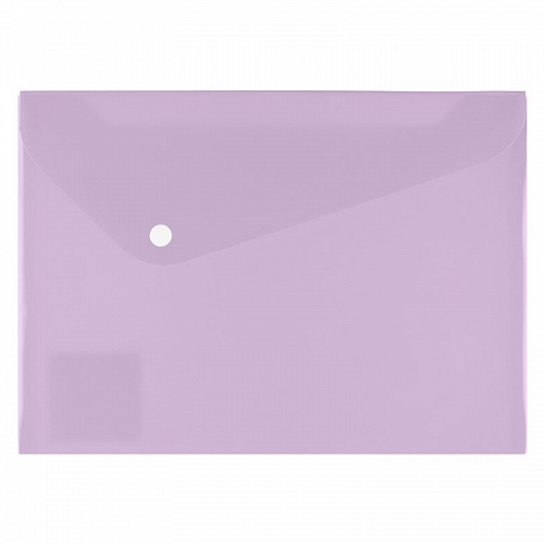 Папка-конверт с кнопкой А5 прозрачная лиловая Expert Complete Pastel EC21017217