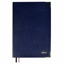 Ежедневник датированный 2024г А5 176л синий кожзам Сариф Феникс Escalada, 63770