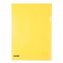 Папка-угол А4 пластик 0,20мм желтый прозрачный PROFF Alpha, СН510А/20-TF-02