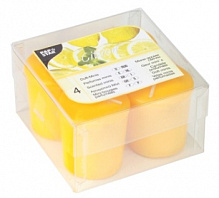 Свеча ароматическая Лимон Pap Star  5х4,5см мини 4шт, 83470