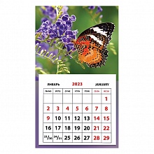 Календарь  2023 год магнитный Бабочка Полином, 3262-7