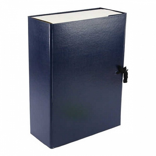 Короб архивный 100мм бумвинил синий Имидж, КСБ4100-203