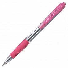 Ручка шариковая автоматическая 0,7мм синий стержень масляная основа розовый корпус PILOT Super Grip BPGP-10R-F