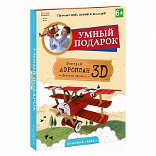 Конструктор картонный 3D Аэроплан +книга ГЕОДОМ 9785906964090