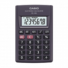 Калькулятор карманный  8 разрядов CASIO HL-4A-S черный