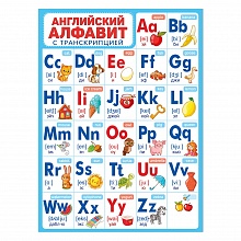 Плакат А2 Английский алфавит с транскрипцией Империя поздравлений 02.845.00